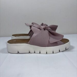 Bernie Mev Womens 38 Venti Freesia Wedge Sandal Comfort Rose Gold Slide Light